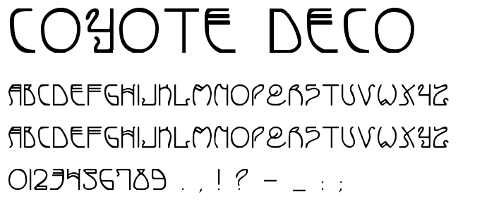 Coyote Deco font